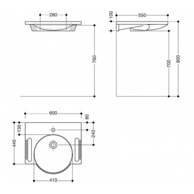 Hewi Red Dementia Basin